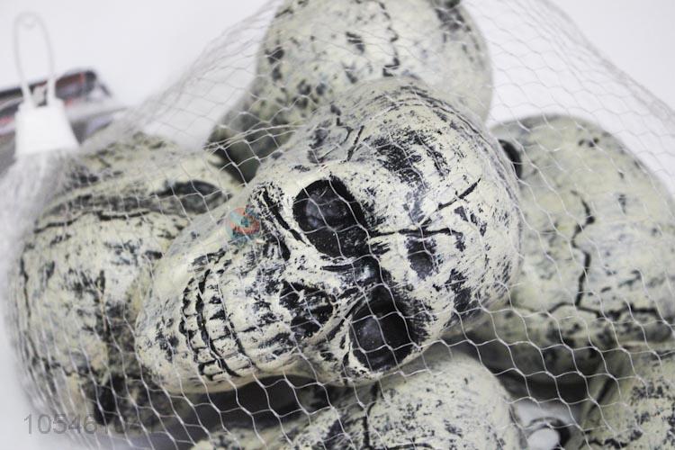 Professional factory supply Halloween decoration plastic 6pcs skull heads