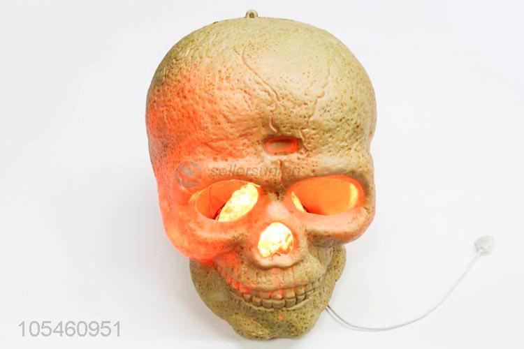 Wholesale cheap Halloween decoration skull head with light