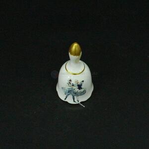 China maker ceramic crafts ceramic ring bell porcelain hand bell