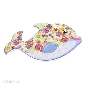 Color Printing Fish Shape Ceramic Placemat Fashion Bowl Mat