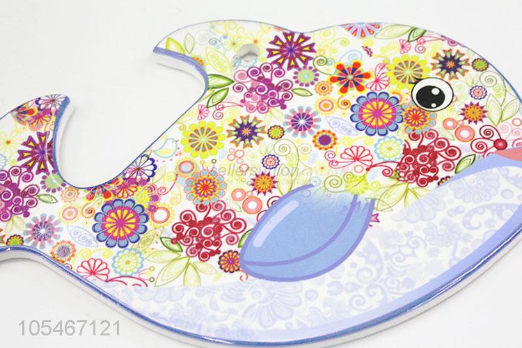 Color Printing Fish Shape Ceramic Placemat Fashion Bowl Mat