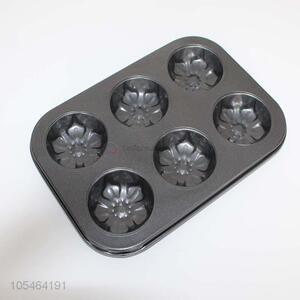 Hot selling 6 holes 3D flower shape aluminum cake mould