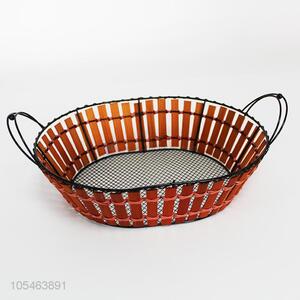 Hot Sale Oval Decorative Bamboo Fruit Basket