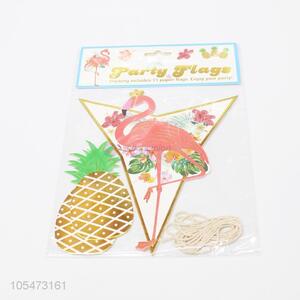 Best selling flamingo and pineapple birthday party flag party pendant