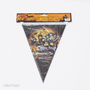 Promotional Halloween decorative triangle party paper flag