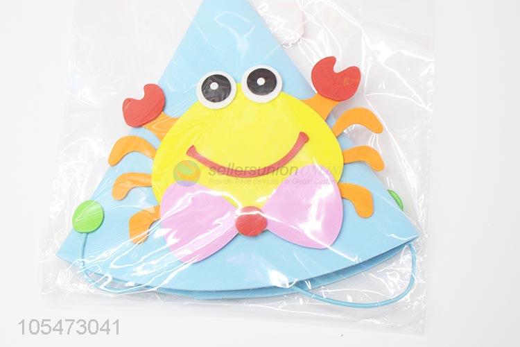 Fancy design kids party hat birthday cartoon crab hat
