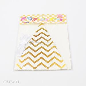 Wholesale custom kids triangle gold stamping birthday party flag party pendant