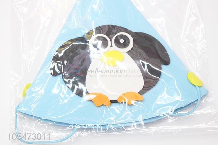 Professional factory supply children party hat birthday cartoon penguin hat