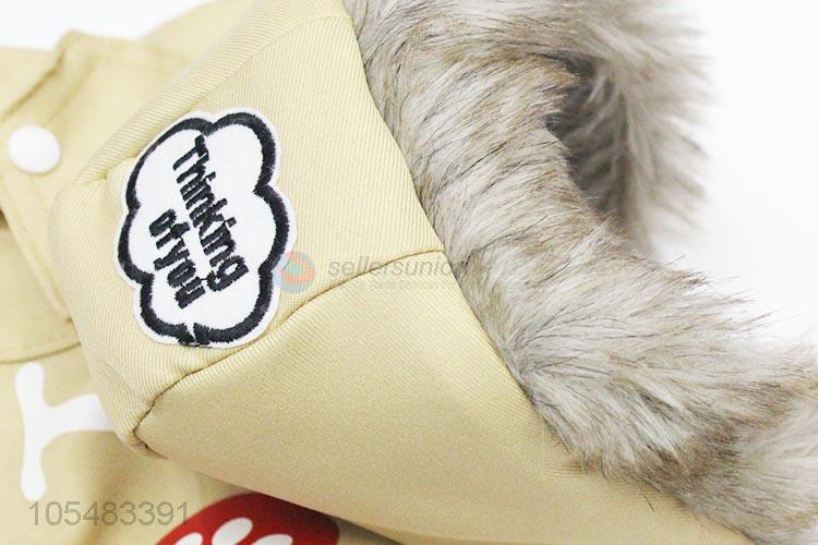 High quality pet winter coat dog apparel with hat