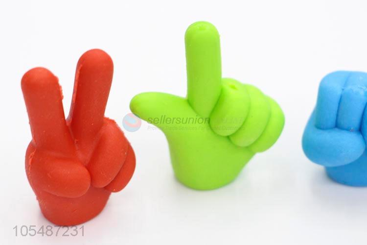 New design gesture shape colorful children erasers