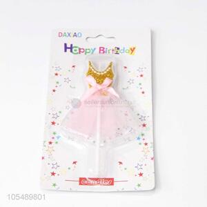 Top Sale Princess Dress Shape Happy Birthday Candle