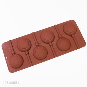 China Wholesale DIY Silicone Mold 6 Lattices Smile Face Chocolate Mold