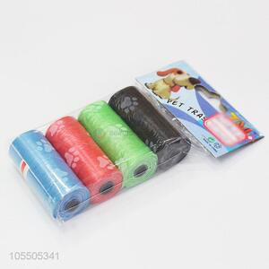 Unique Design 4 Roll Degradable Pet Dog Waste Poop Bag With Printing Doggy Bag