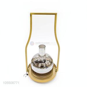 Factory wholesale portable golden metal iron vase for home decor