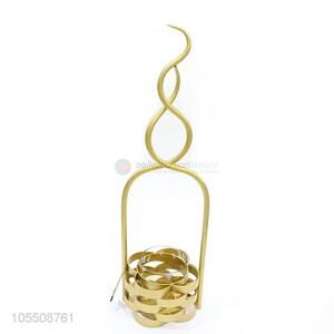 High sales creative design home decorative golden metal flower vase