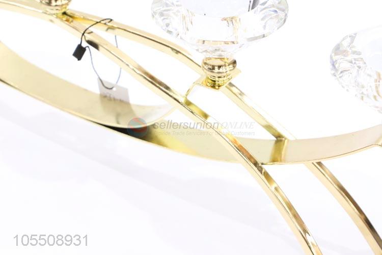 Popular promotional modern indoor decor 5 heads golden candle holder