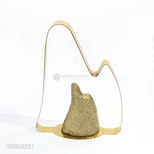 Popular design mountain shape golden iron decoration craft