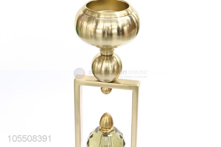 High quality modern indoor decor golden metal candlestick