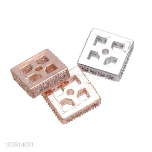 Square Bracelet Charm Hole Spacer Bead Fashion Jewelry Accessories