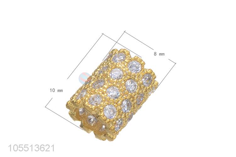Best Selling Inlay Zircon Bracelet Charm Exquisite Hole Spacer Bead