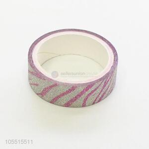 Cheap high quality zebra pattern glitter adhesive tape for decoration