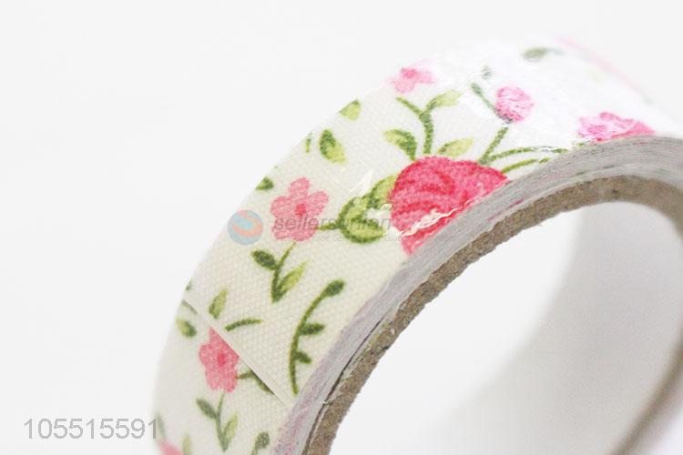 Custom handmade ornaments use flower printed cloth duct adhesive tape