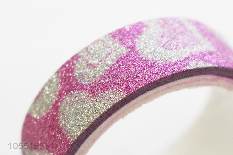 China factory custom heart pattern glitter adhesive tape for decoration