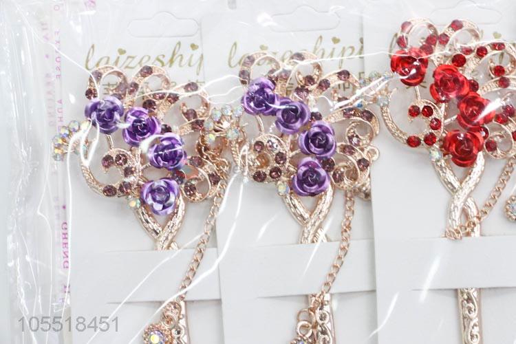 Wholesale Popular Fashion Exquisite Crystal Flower Hairpin