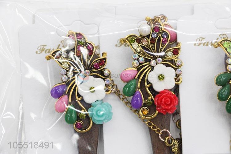 Popular Wholesale Shell Flower Hair Accessories Hairpin Wooden Hairpin