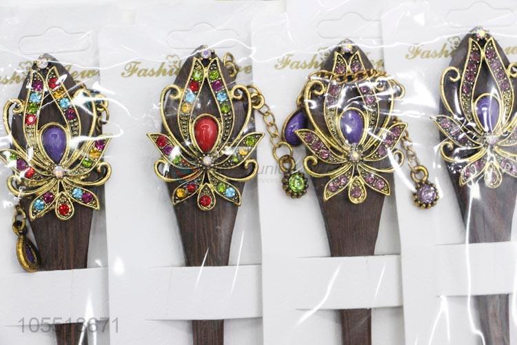 Cheap and High Quality Shell Flower Hair Accessories Hairpin Wooden Hairpin