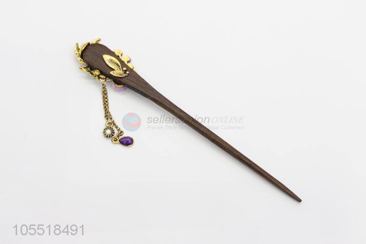 Popular Wholesale Shell Flower Hair Accessories Hairpin Wooden Hairpin