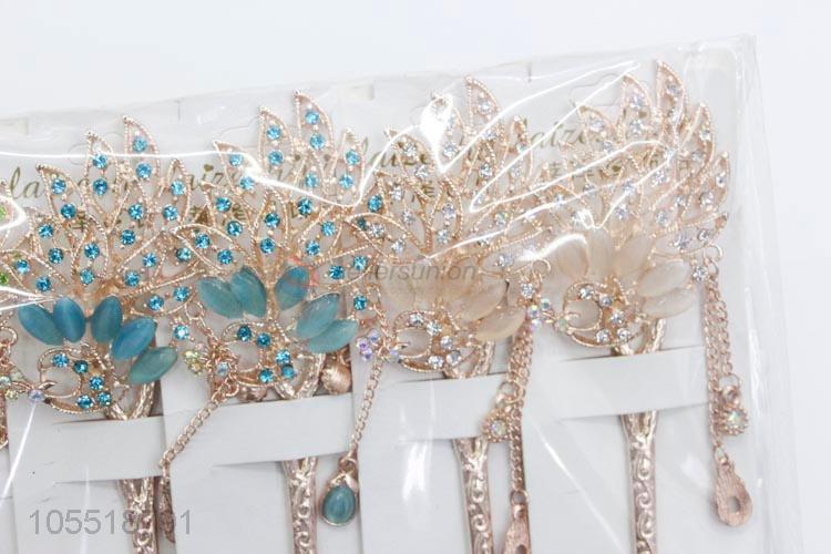 China Manufacturer Fashion Exquisite Crystal Flower Hairpin