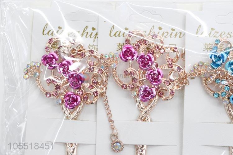 Wholesale Popular Fashion Exquisite Crystal Flower Hairpin