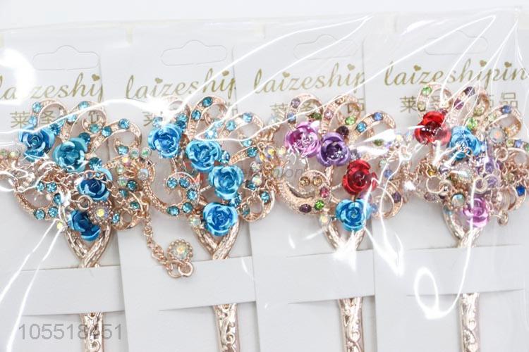 Wholesale Popular Fashion Exquisite Crystal Flower Hairpin