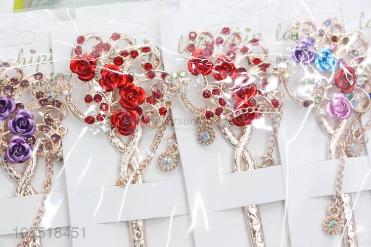 Wholesale Popular Fashion Exquisite Crystal Flower Hairpin