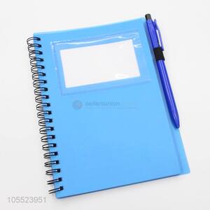 Factory Sale Blue Cover Spiral NoteBook Diary Book and Pen