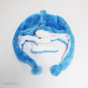 Hot selling cute design dolphin shape plush hat