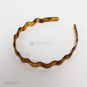 Hot selling amber color waving headband hair clasp for women