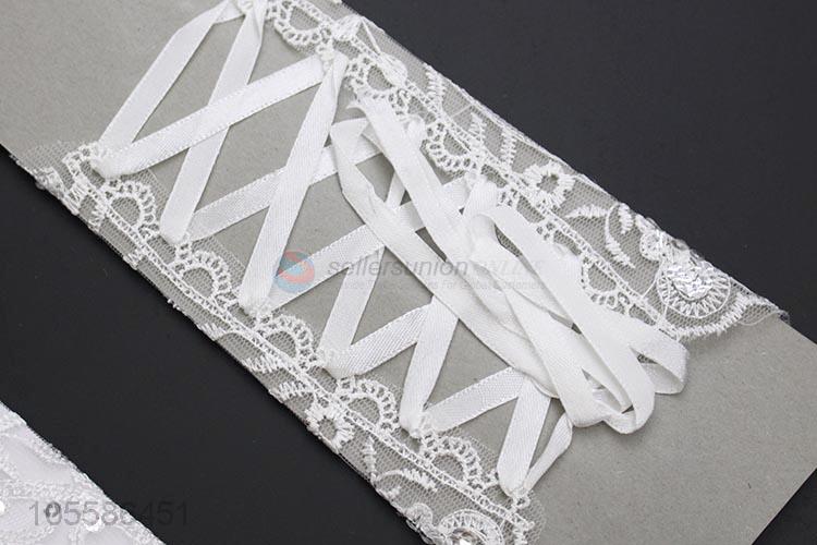 Cheap Price Rhinestone Bride Wedding Gloves