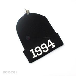 Wholesale Number Embroidery Knitted Hat Cuff Beanie