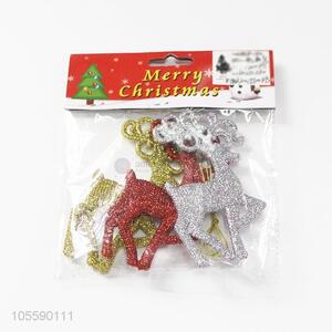 Cartoon Design Deer Shape Christmas Ornament Festival Decoration