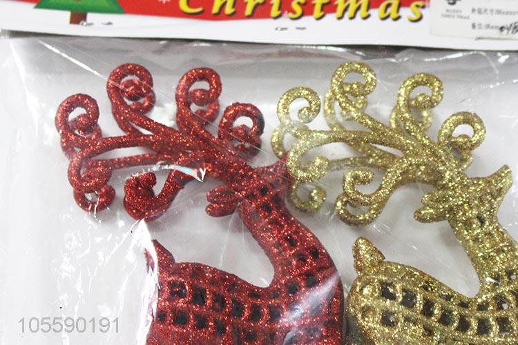 Top Quality Colorful Christmas Plastic Deer Shape Ornament