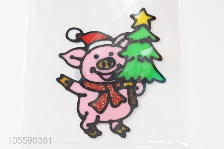 Best Selling Cute Christmas Pig Jelly Sticker Christmas Decoration