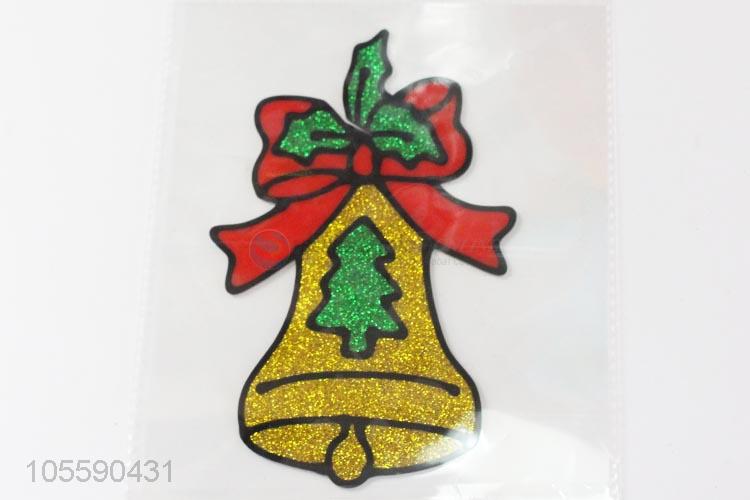 Wholesale Colorful Christmas Bell Shape Jelly Sticker Christmas Decoration