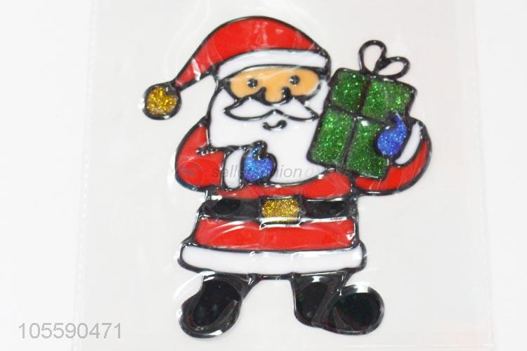 Unique Design Fashion Christmas Decoration Santa Claus Jelly Sticker