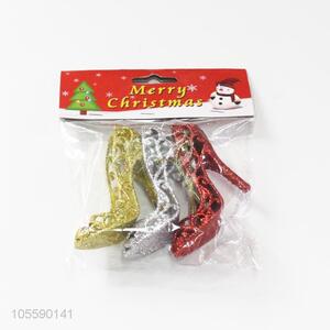 Good Quality Plastic High-Heeled Shoes Shape Christmas Ornament