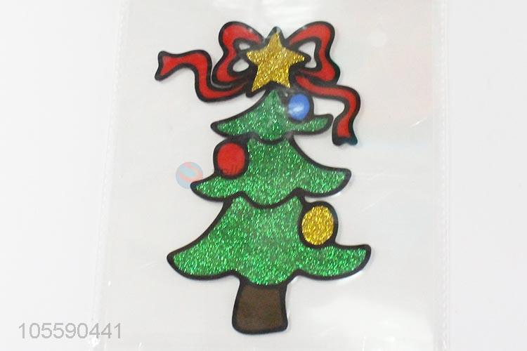 Custom Colorful Christmas Tree Shape Jelly Sticker Best Decoration