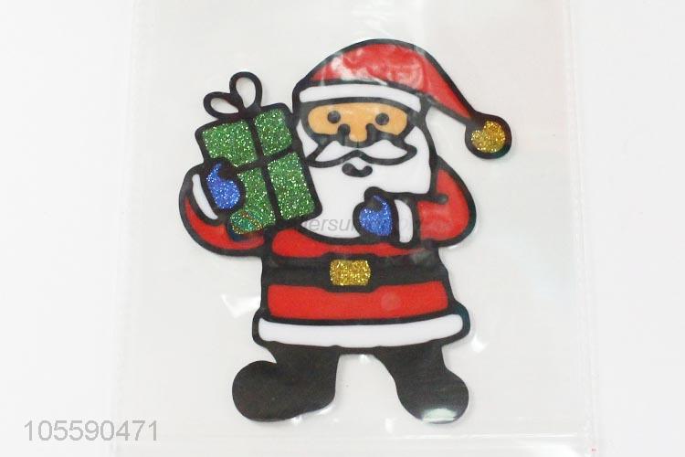 Unique Design Fashion Christmas Decoration Santa Claus Jelly Sticker