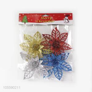 Wholesale Plastic Christmas Flower Decorative Ornament