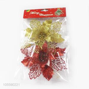 Custom Beautiful Plastic Flower Christmas Hanging Ornament